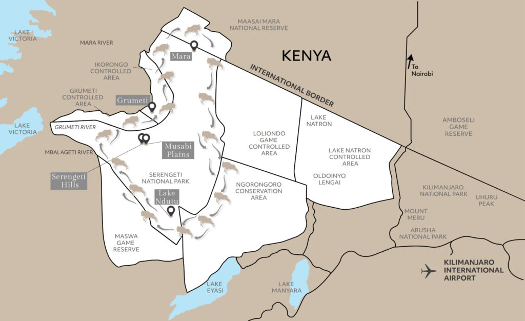SERENGETI MIGRATION ROUTE