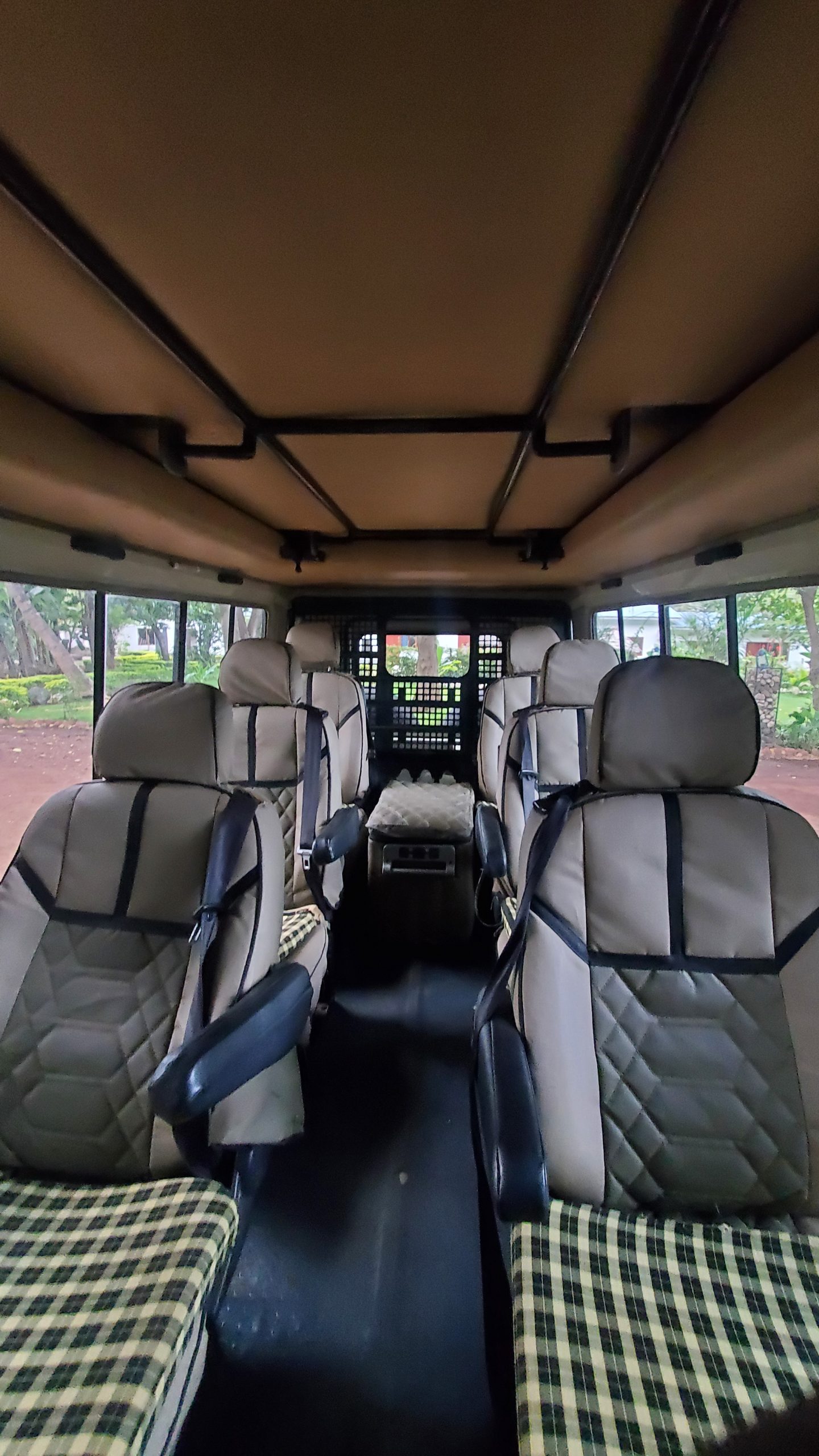 Interior of Rafiki Tembo safari vehicle